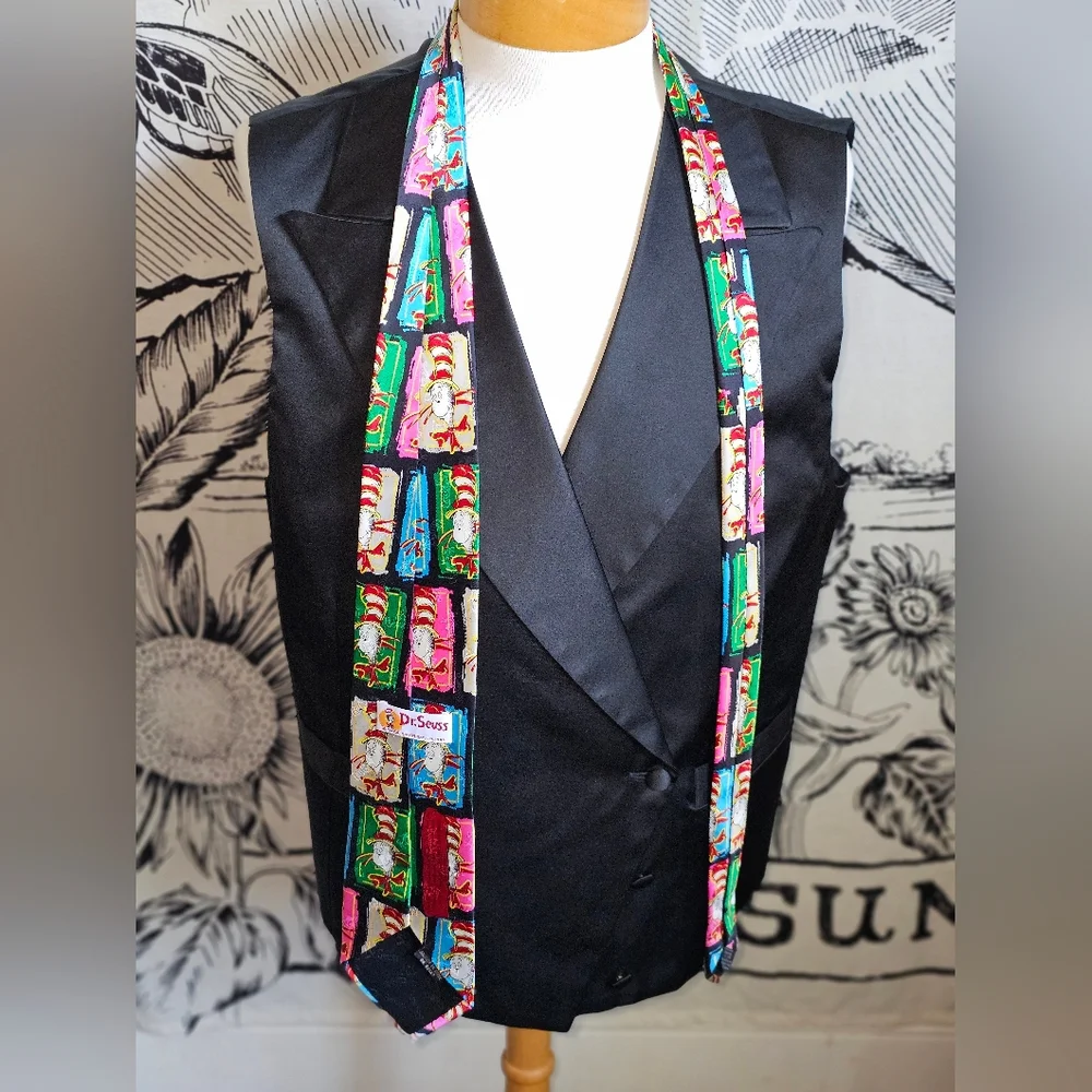 Vintage 1994 Dr Seuss Cat In The Hat 100% Sill Tie